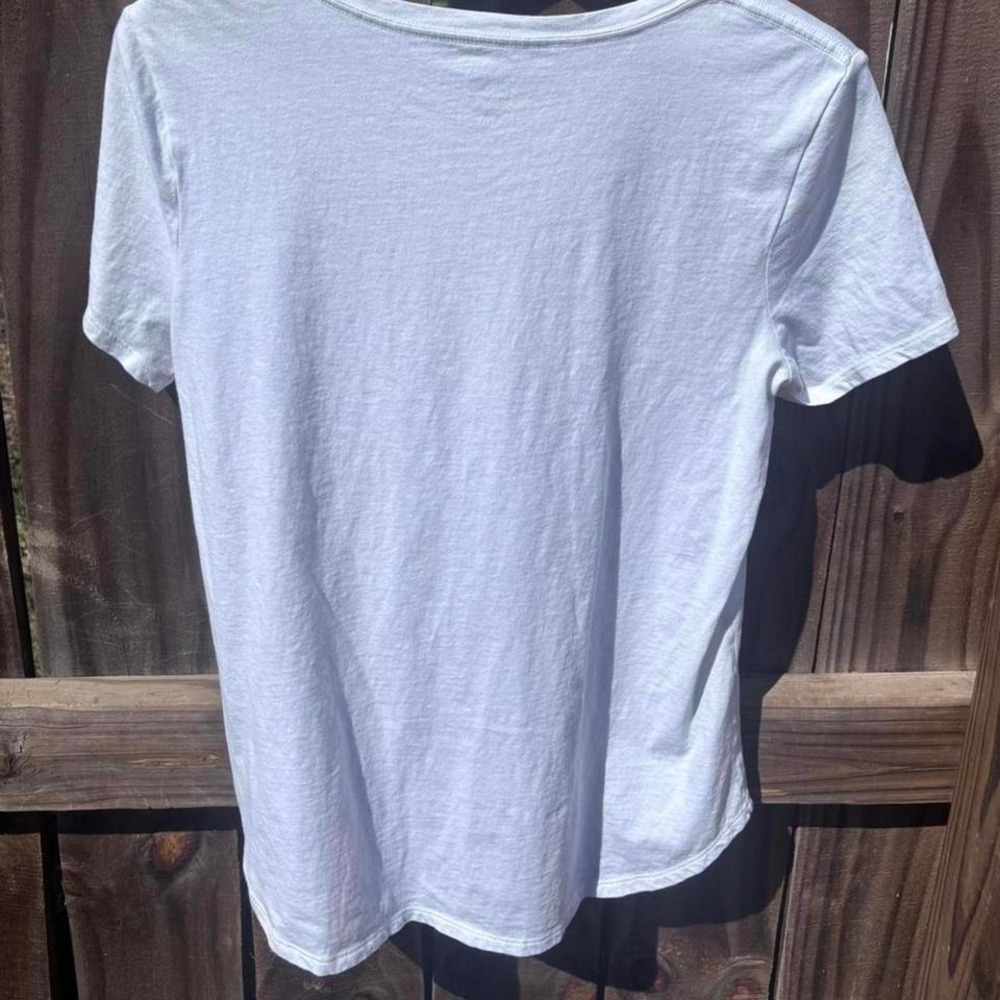 Mascara and coffee women's T-Shirt Old Navy Relaxed Tee Size Medium - Picture 6 of 6